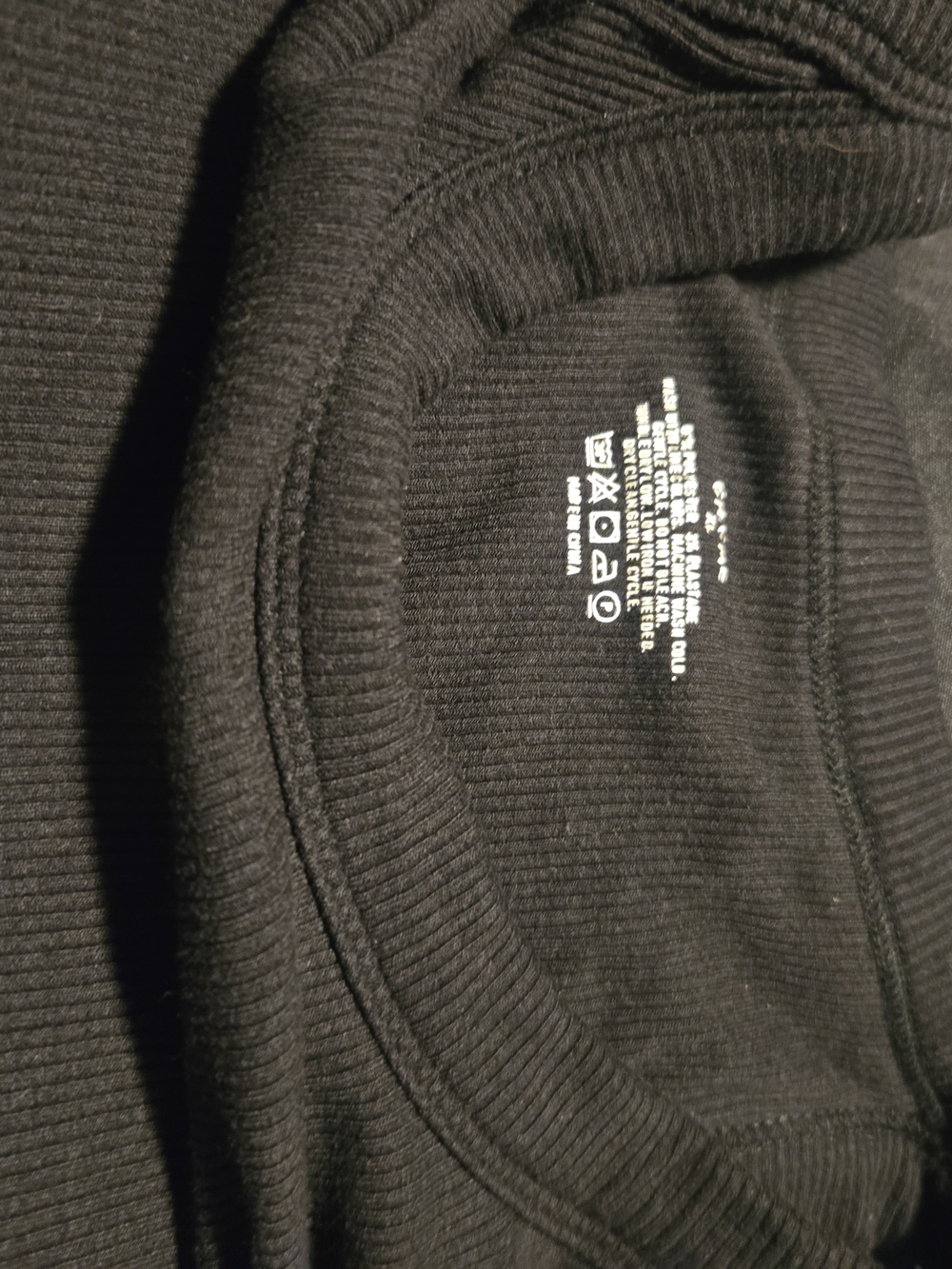Black Ribbed Built In Bar Tank Top